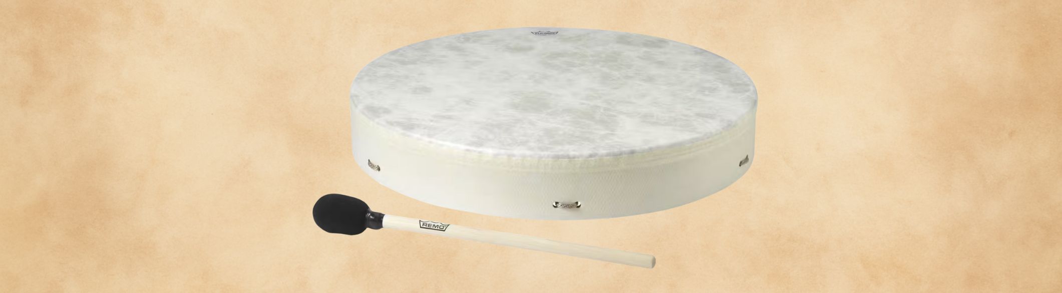 Tamburo rituale Remo Buffalo Drum con pelle Fiberskyn® e fusto Acousticon®