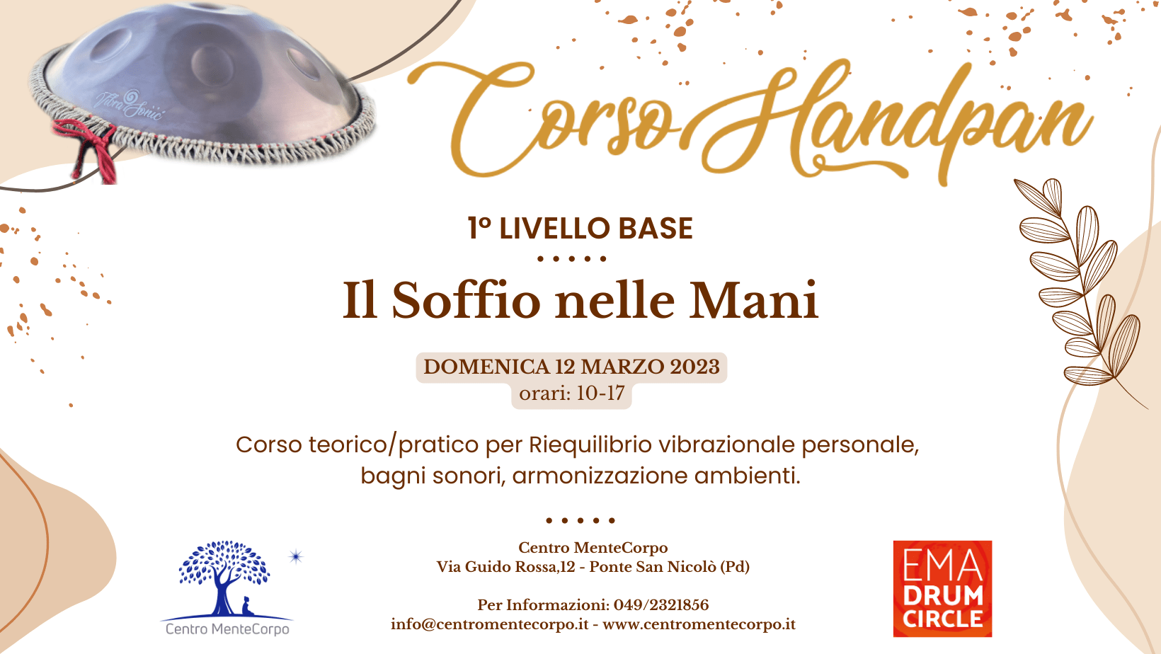 Corso Handpan 1° livello 12 Marzo 2023 - SOLD OUT - VibraSonic Music Store