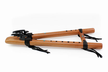 Flauto Nativo: Twin Tail Double con Drone in Sol minore – Spanish Cedar