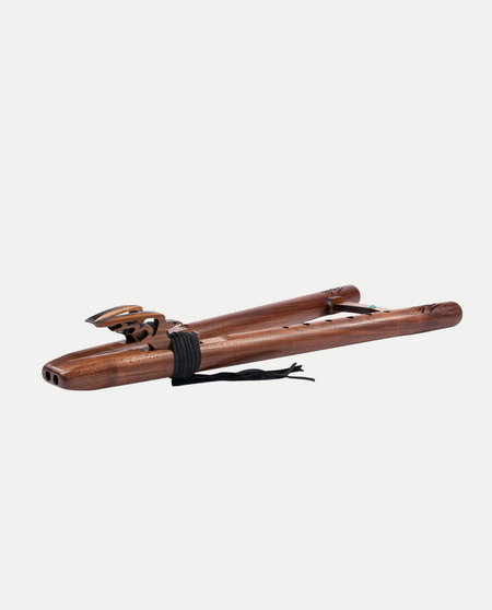 Flauto Nativo: Twin Tail Double in Sol minore – Noce