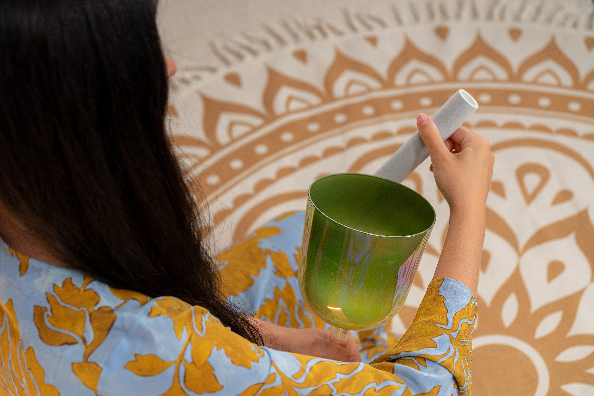 Calice sonoro in cristallo | 5.75'' | Verde Oliva