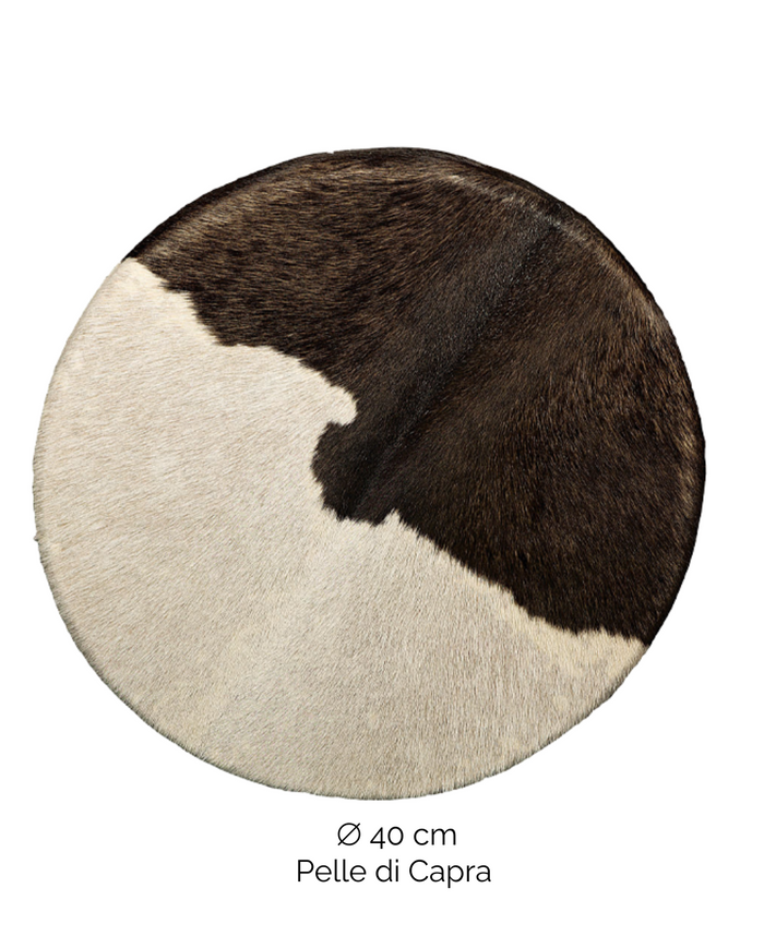 Tamburo rituale 40 cm | Capra | Con Pelo | Manico Albero