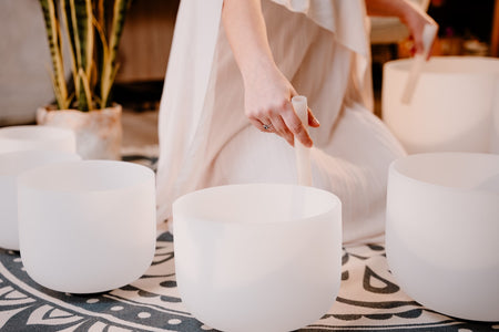 Quartz Singing Bowls 432Hz in Octave | Set of 8