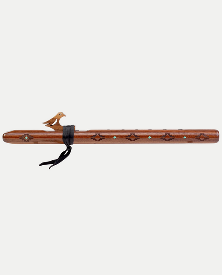 Flauto Nativo: Kestrel in Re minore – Walnut with Turquoise