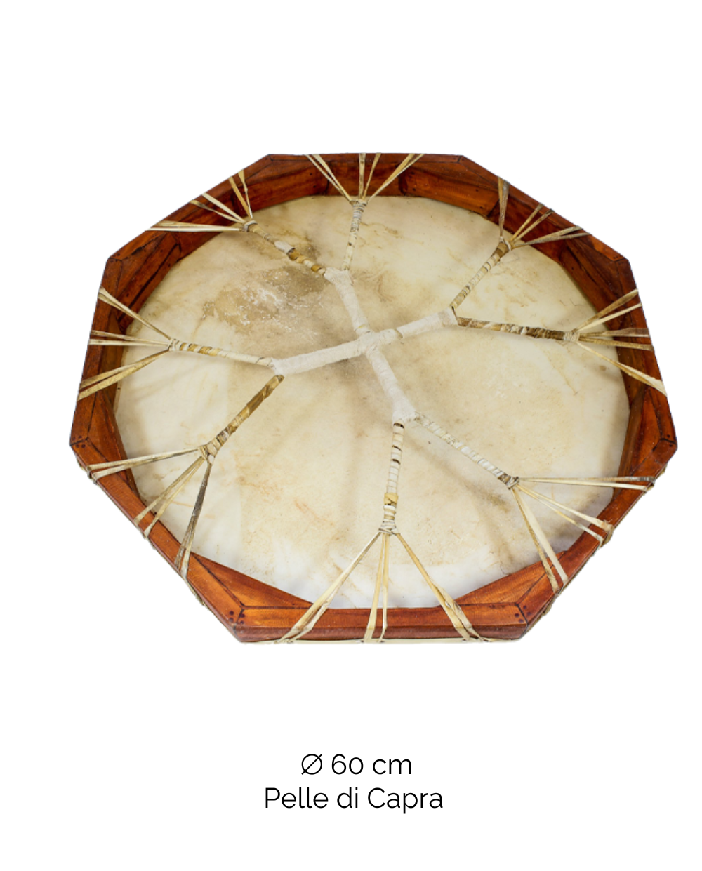 Tamburo Sciamanico In Legno E Pelle Di Capra - 30 Cm, Con Mailloche, Per Meditazione E Rituali - Foto 13