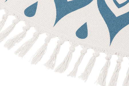 Tappeto da meditazione Mandala Blu e Bianco