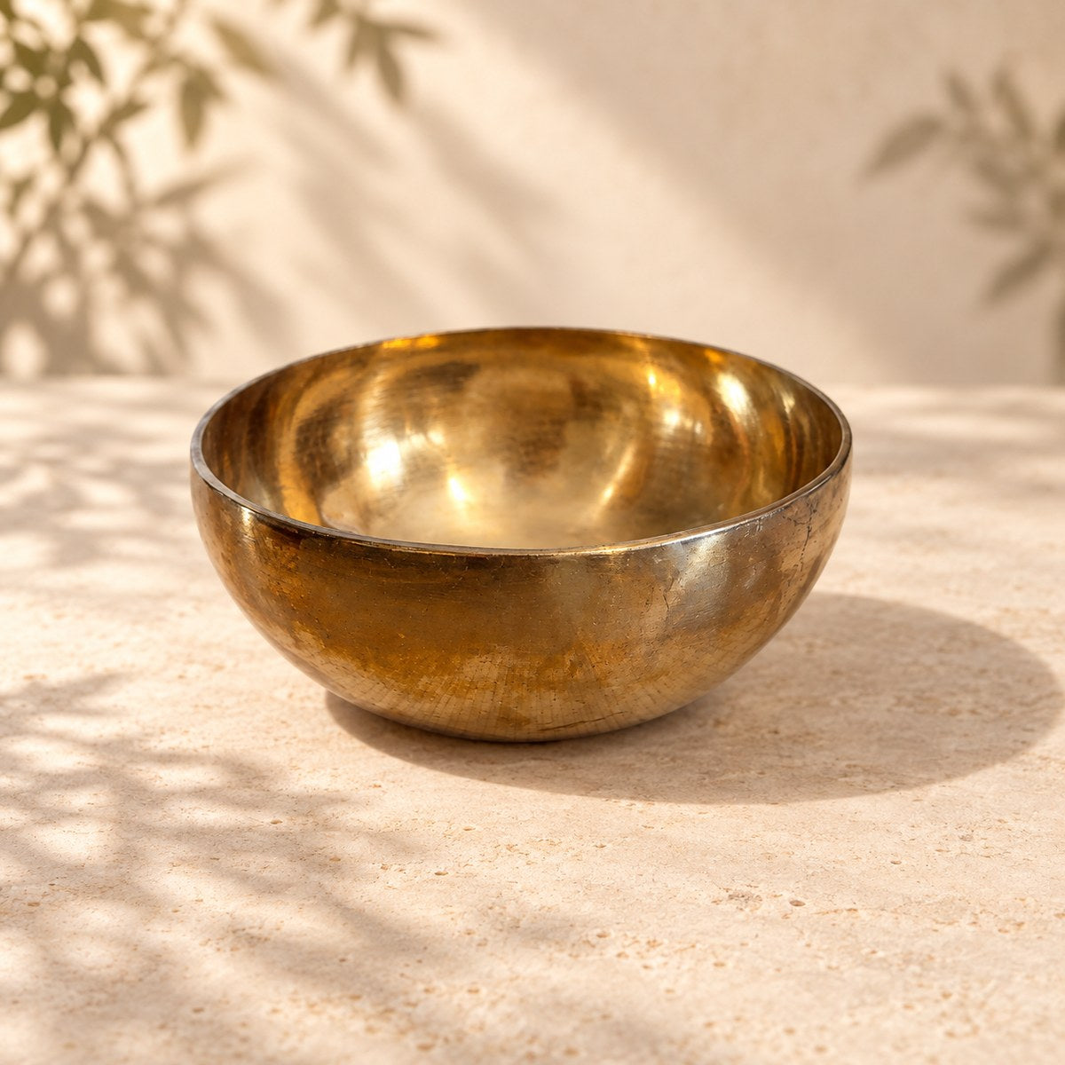 Campana tibetana VS-RNV-CT-34, vista laterale, ambientazione still life Vibrasonic