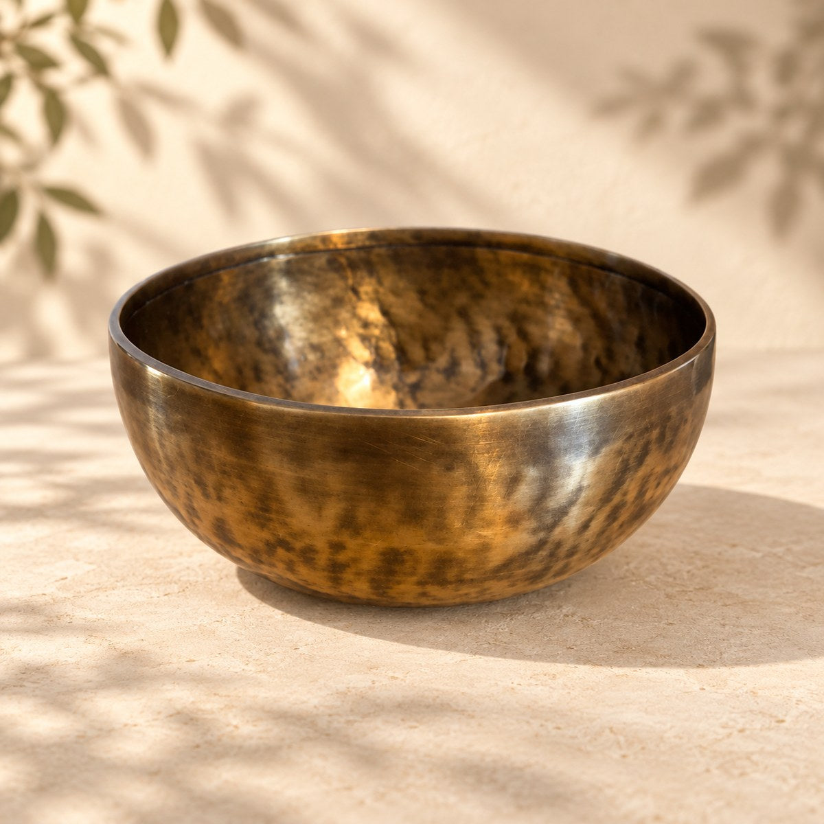 Campana tibetana VS-RNV-CT-36, vista laterale, ambientazione still life Vibrasonic