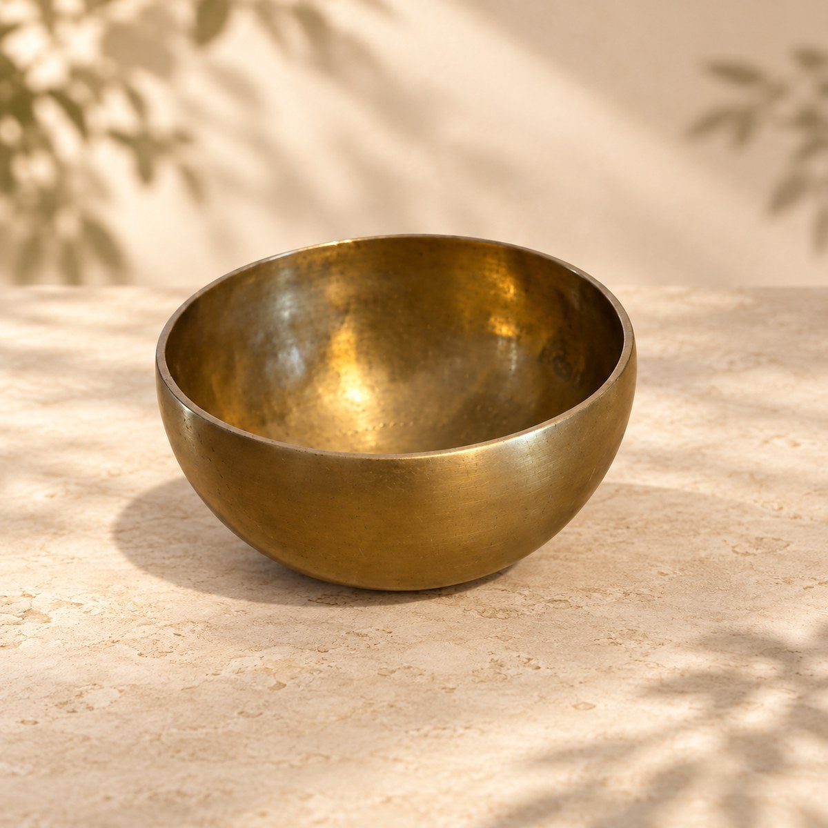 Campana tibetana VS-RNV-CT-40, vista laterale, ambientazione still life Vibrasonic