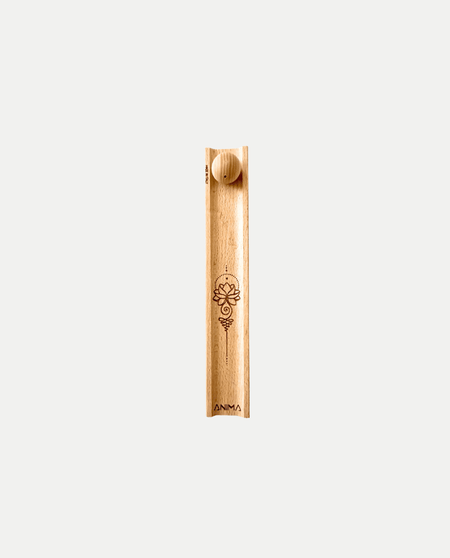 Bruciatore decorato "ANIMA" con sfera in legno per incensi - VibraSonic