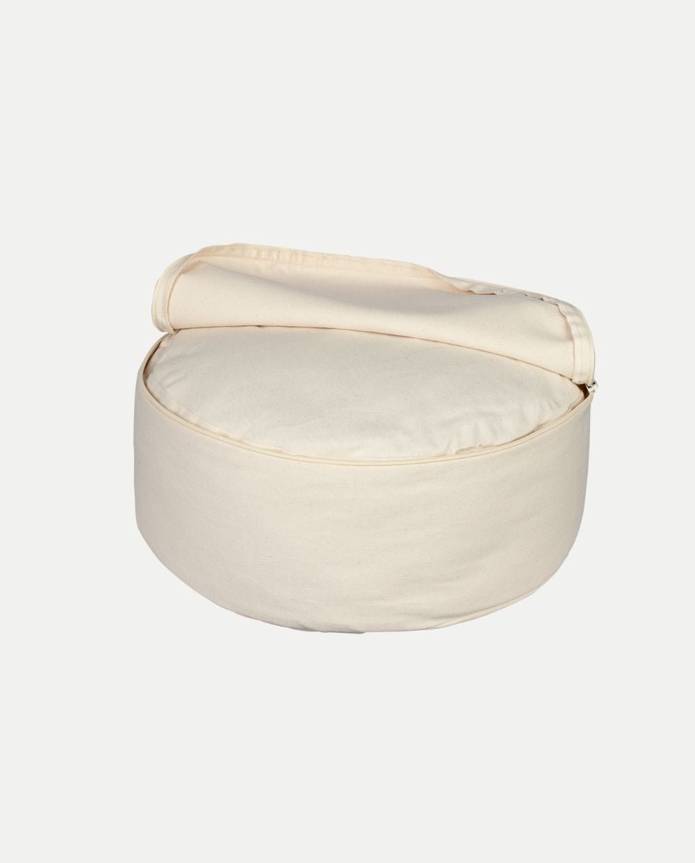 Cuscino da Meditazione Beige con Design Floreale - VibraSonic Music Store