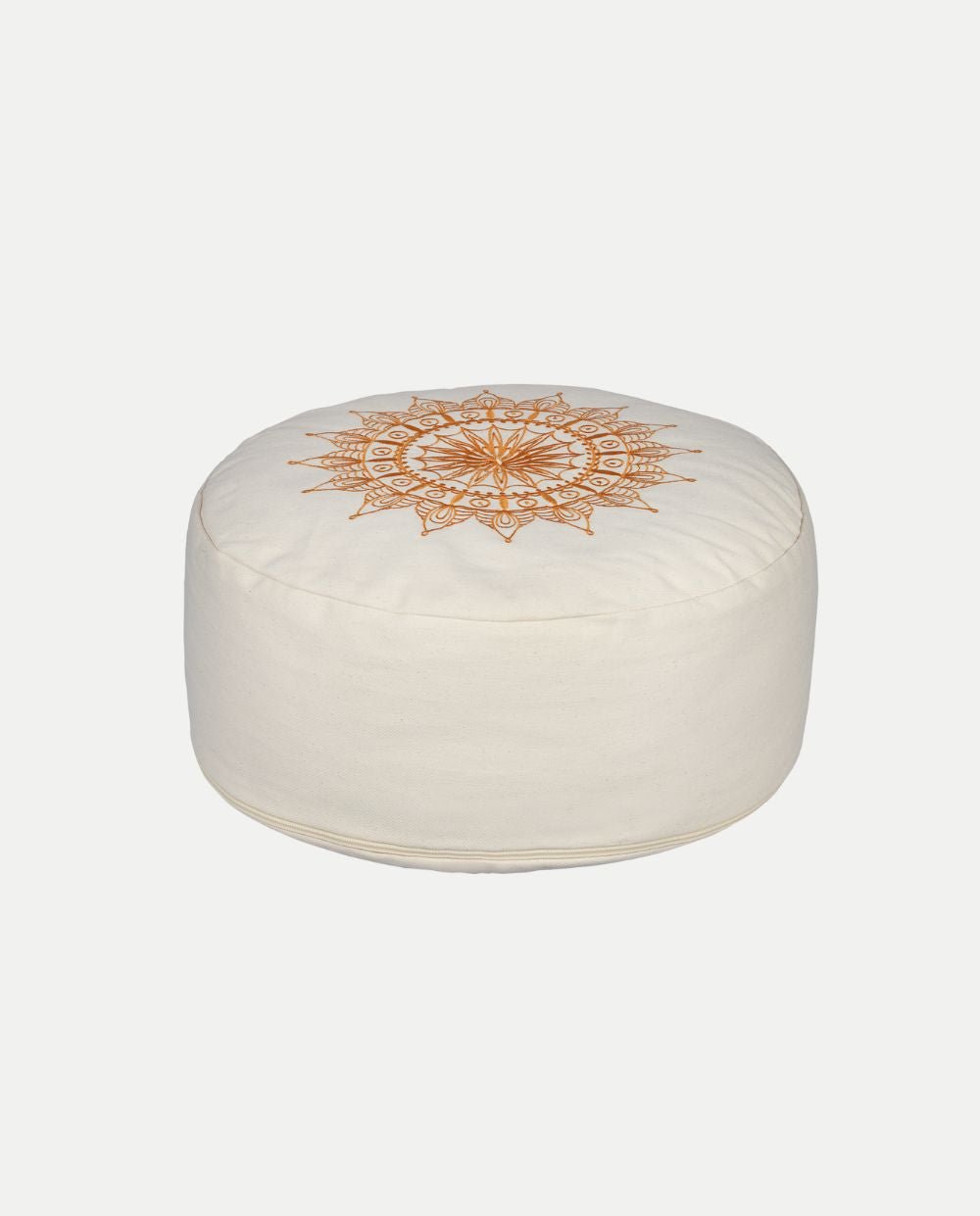Cuscino da Meditazione Beige con Design Floreale - VibraSonic Music Store