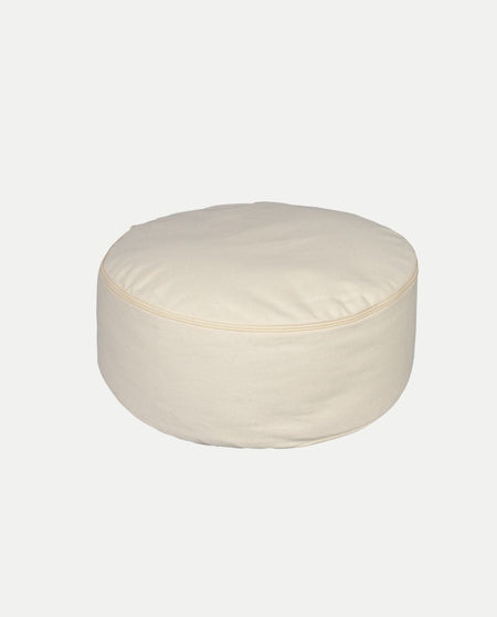 Cuscino da Meditazione Beige con Design Floreale - VibraSonic Music Store