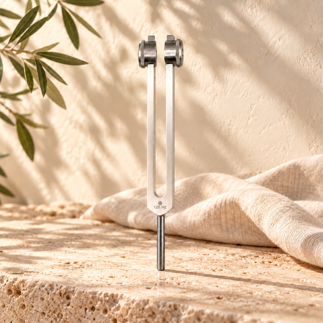 Diapason 128 Hz Vibrasonic pesato con frequenza incisa