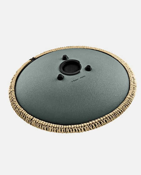 Octave Steel Tongue Drum 16” – F Major – 9 Note – 432 Hz – Dark Green - VibraSonic Music Store
