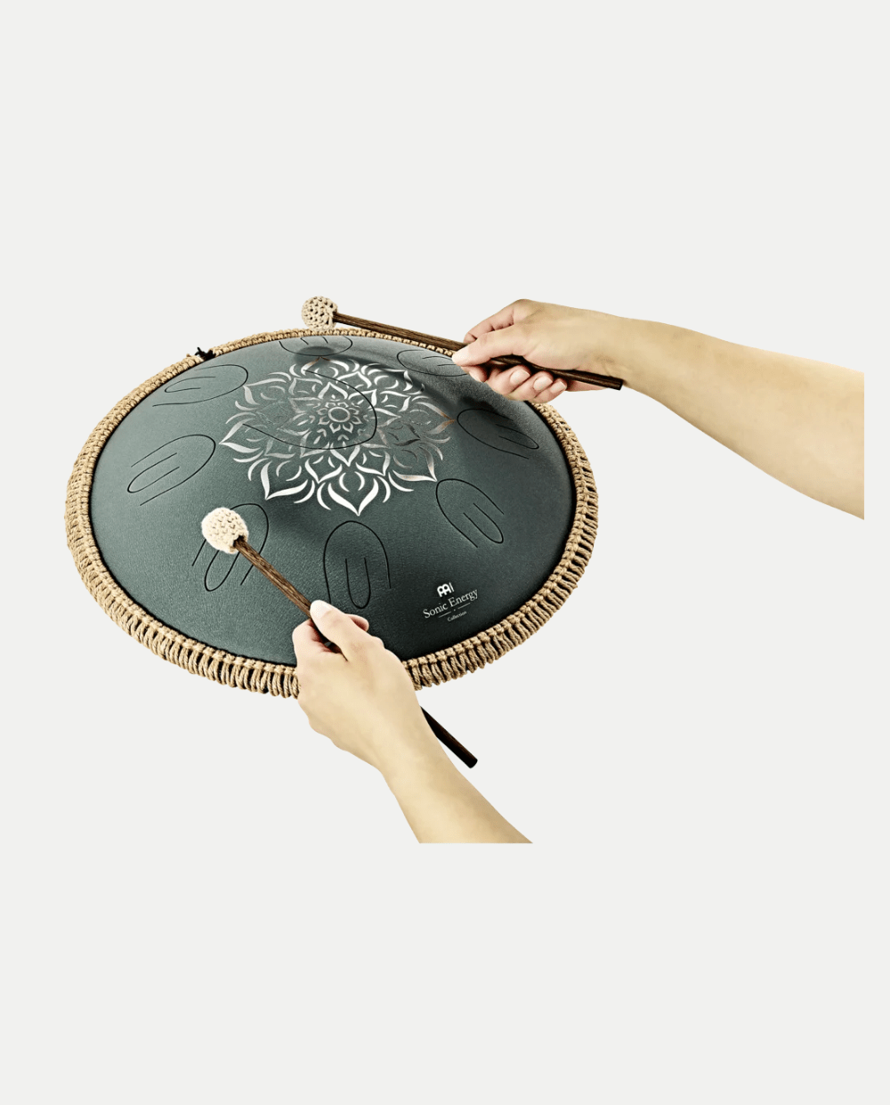 Octave Steel Tongue Drum 16” – F Major – 9 Note – 432 Hz – Dark Green - VibraSonic Music Store
