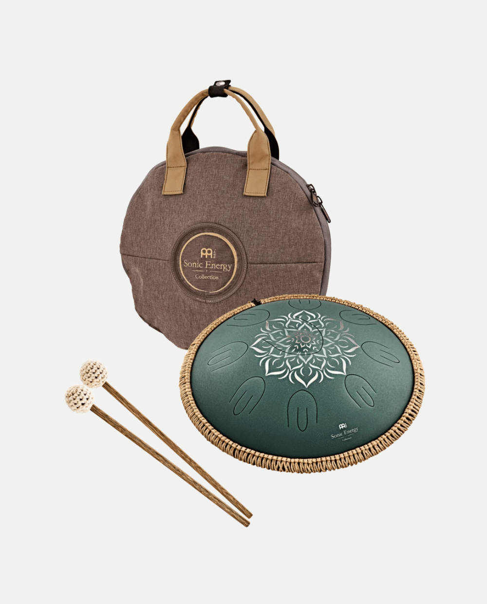 Octave Steel Tongue Drum 16” – F Major – 9 Note – 432 Hz – Dark Green - VibraSonic Music Store