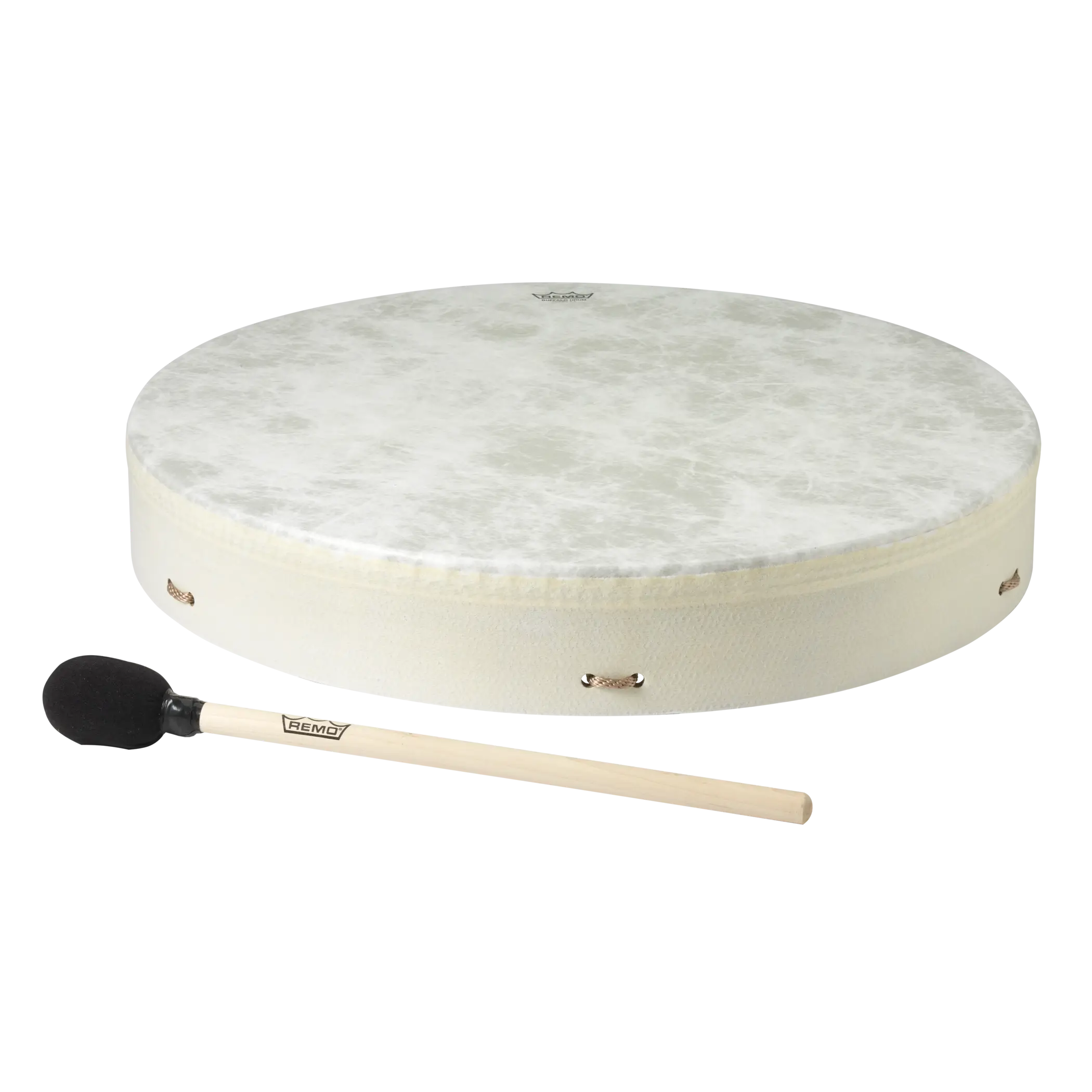 Remo Buffalo Drum Standard 22 pollici E1-0322-00 con pelle Fiberskyn, telaio Acousticon e battente incluso
