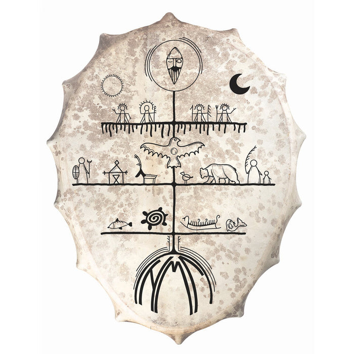 Tamburo Rituale Saami Style Siberiano 60 × 45 cm | Pelle di Capra