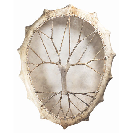 Tamburo Rituale Saami Style Siberiano 60 × 45 cm | Pelle di Capra — fotografia e dettagli originali Terré