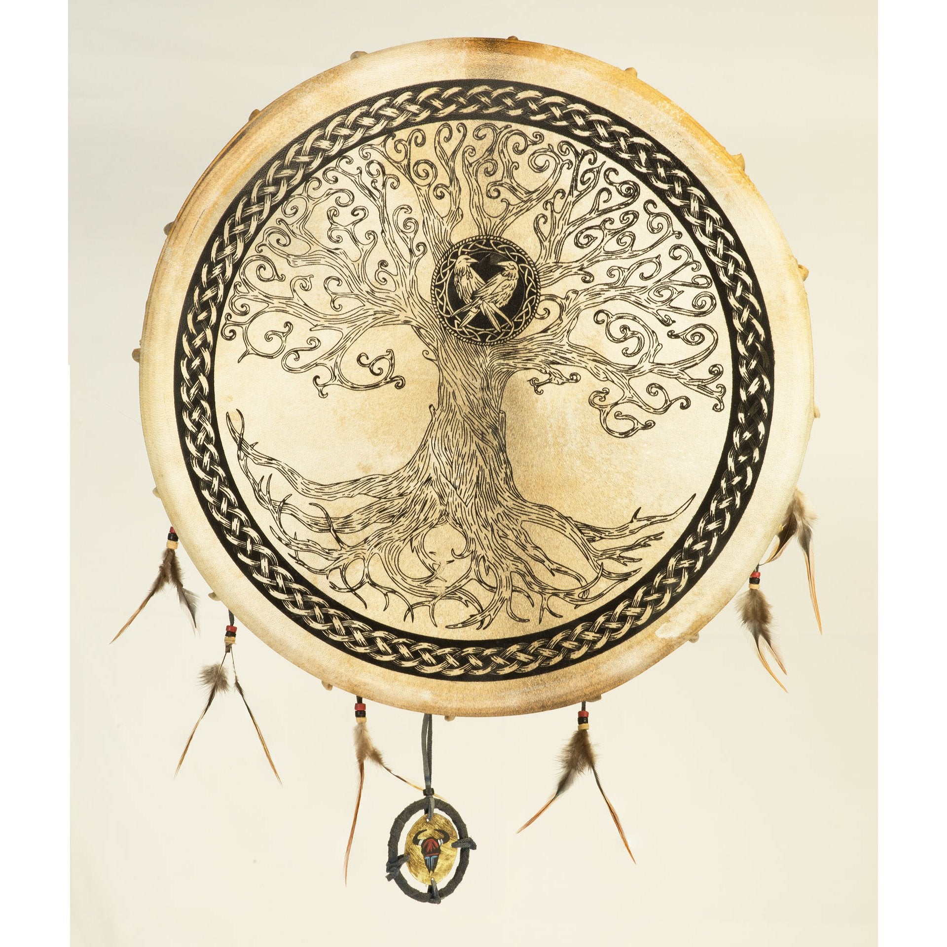 Tamburo Rituale Tree of Life 40 cm | Pelle di Capra — vista frontale