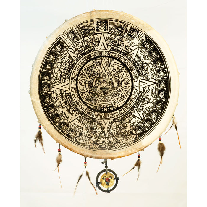 Tamburo Rituale Maya 40 cm | Pelle di Capra